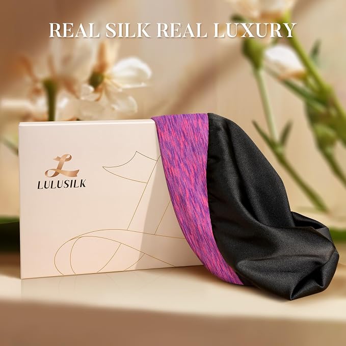 LULUSILK 100% Mulberry Silk Lined Sleep Cap Silk Bonnet - Image 7