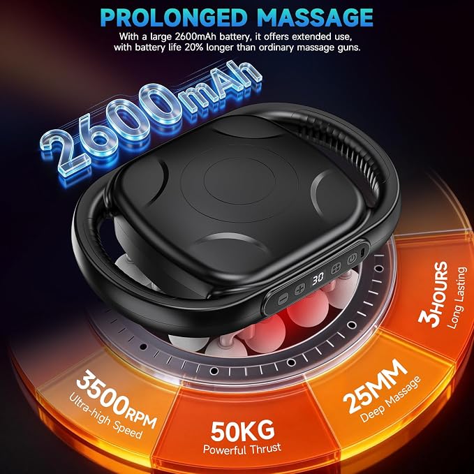 TanSon New 16 Head Deep Tissue Massage Gun, Electric Back Massager - Image 6