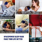Silk Eye Mask with Adjustable Strap, Satin Blackout Sleeping Mask - Image 5