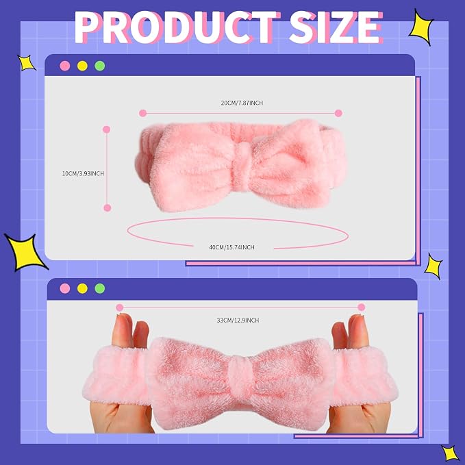WSYUB Spa Headbands, Makeup Headband, Bow Headband - Image 2