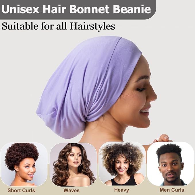 Satin Bonnet for Sleeping Night Cap, Adjustable Satin Lined Silk Bonnets Sleep - Image 8