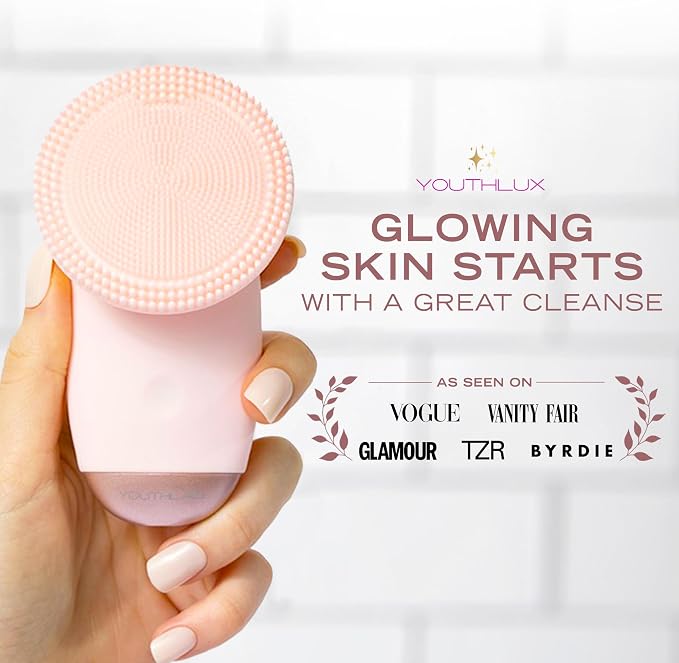 SoniGlow Silicone Face Scrubber/Facial Cleansing Brush – Electric Vibrating - Image 2