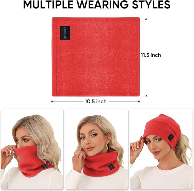TICONN Neck Gaiter Face Cover Scarf, Neck Warmer Breathable Sun & Wind-proof - Image 2