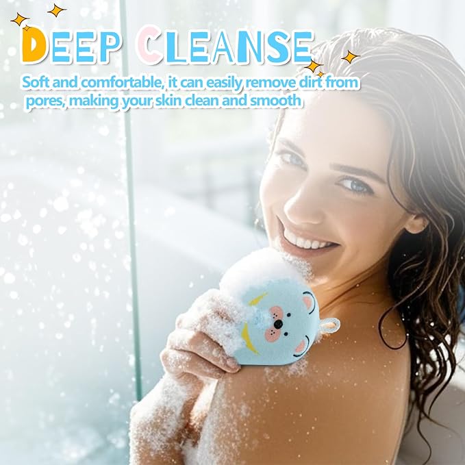 Baby and Kids Bath Loofah Sponge, Soft and Absorbent Toddler Exfoliating Body - Image 6