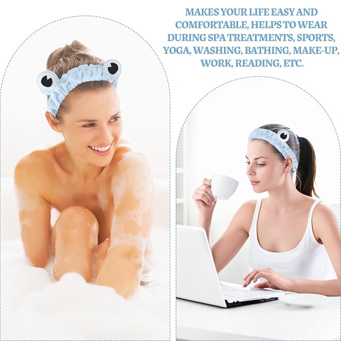 Jowmoy Blue color Frog Eye Elastic Headband - Image 7