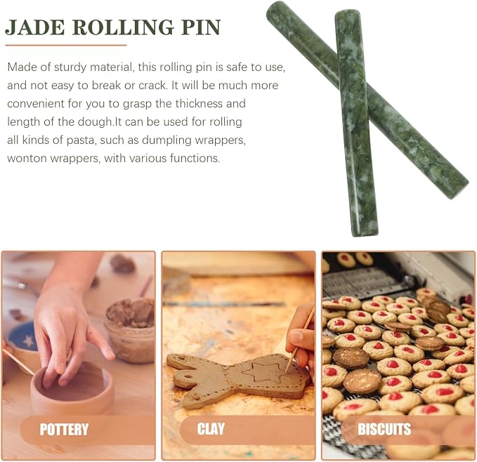 Jade Rolling Pin Non-Stick Dough Roller - Image 8
