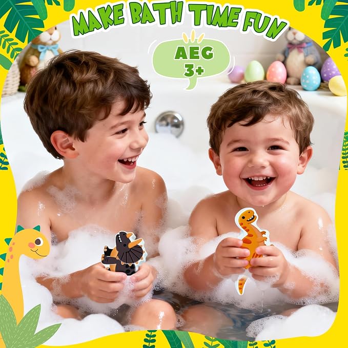 Easter Bath Bombs for Kids, Dinosaur Bath Bomb Gifts for Boys & Girls, 6 Pack - Image 3