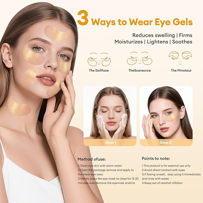 Under Eye Patches Gold Essence Hydrogel Eye Masks - Image 5