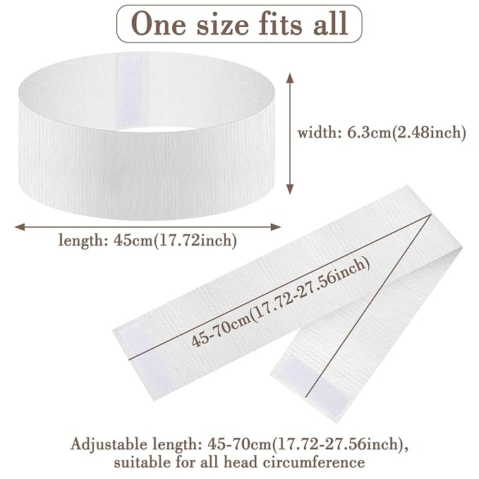 Sublaga 40 Pack Spa Headband for Women Disposable Skincare Headbands for - Image 3