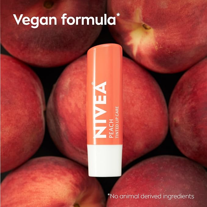 NIVEA Peach Lip Care, Tinted Lip Balm Pack - Image 9