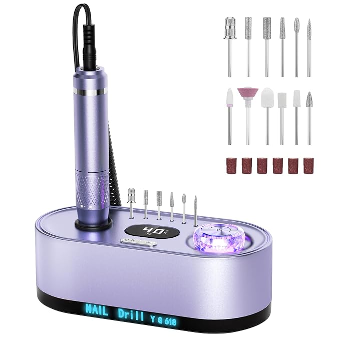 JOSGLOI Electric Nail Drill Professional: 40000RPM Electric Nail File Kit E by JOSGLOI