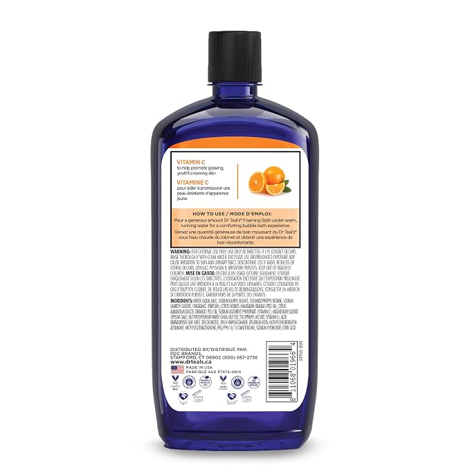 Dr Teal's Foaming Bath with Pure Epsom Salt, Vitamin C & Sleep Blend, 34 fl oz - Image 7