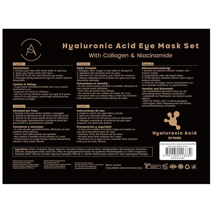 AURAE Hyaluronic Acid Under Eye Patches - Image 8