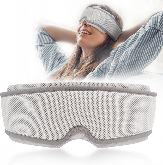 Heated Eye Mask for Dry Eyes, Cooling Sleep Mask for Puffy Eyes Relief by Rythliber