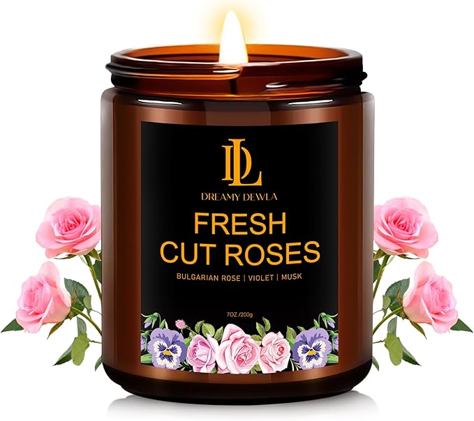 Fresh Cut Roses Candles, Fresh Cut Roses Scented Candle, Mother's Day Candle by DLDREAMYDEWLA