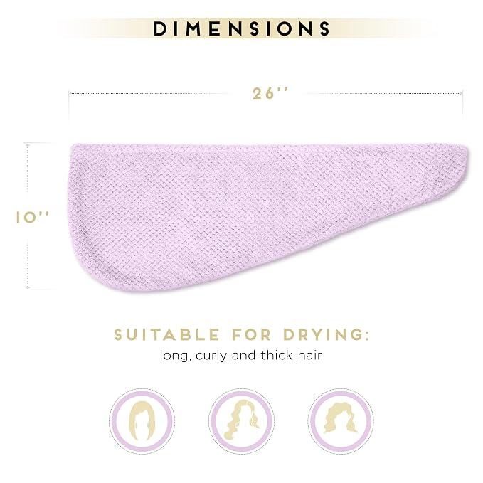 SimpleField 2 Pack Microfiber Hair Towel Wrap - Image 5
