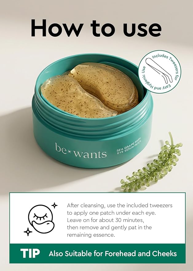 bewants Sea Grape Vegan PDRN Eye Patches - Image 6