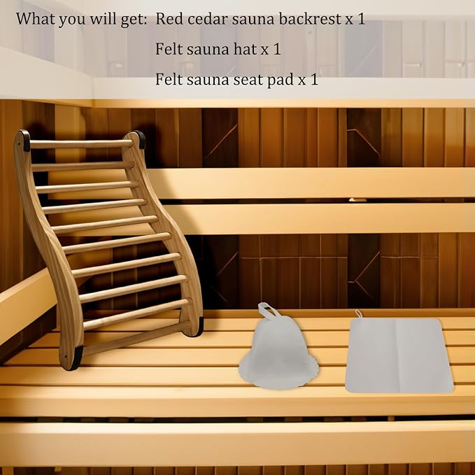 Non-Toxic Cedar Sauna Backrest for Barrel or Infrared Sauna, - Image 2