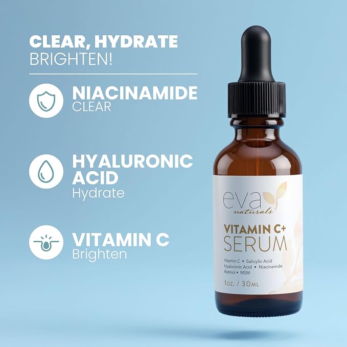 Eva Naturals Vitamin C Serum for Face – Anti Aging Dark Spot Remover & Corrector - Image 2