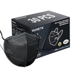 HUHETA KN95 Face Masks, Packs of 30 Individually Wrapped, 5-Ply Breathable and by HUHETA