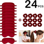 24Pcs Satin Eye Mask Silk Sleep Masks Silky Eyes Cover Blackout Blindfold - Image 2