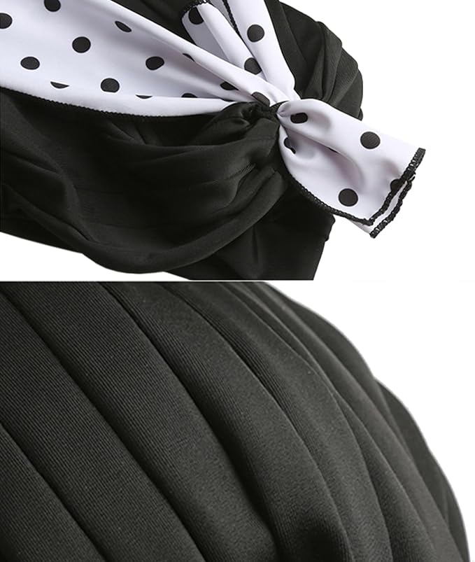 Women Swim Cap Long Short Hair Protection Pool Beach Swimming Cap Pleated - Image 5