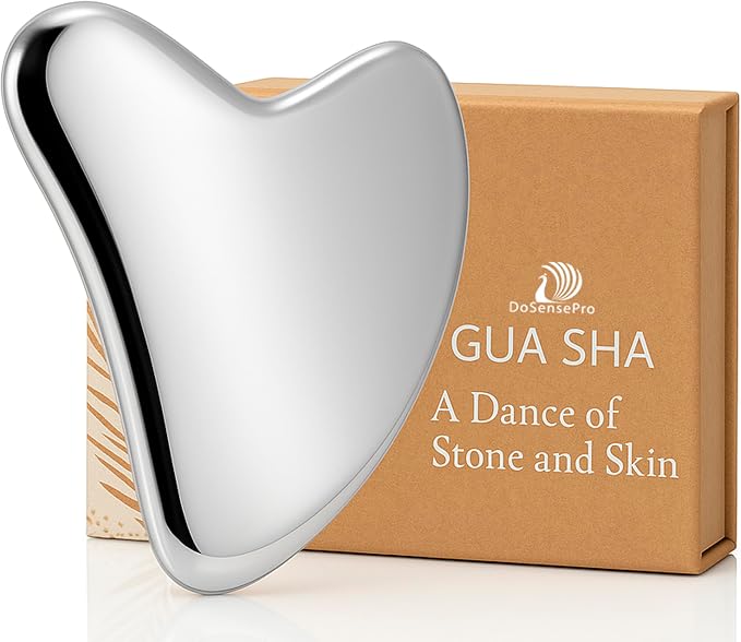 Stainless Steel Gua Sha Tool for Face & Neck – Facial Massage Tool for by DoSensePro