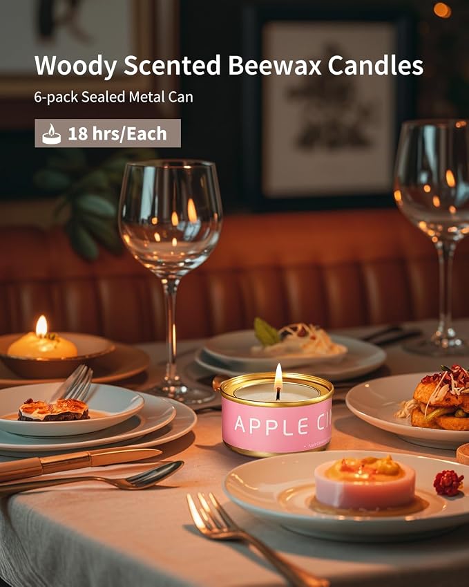 Scented Candles Gift Set, Natural Beeswax Aromatherapy Candles - Image 2