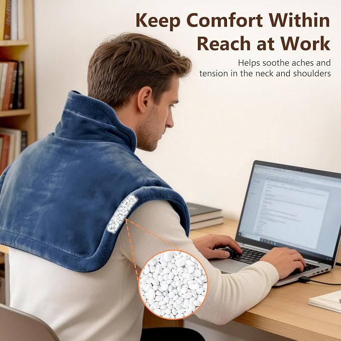 Neck Heating Pad, Heating Pads for Neck and Shoulders and Back - Image 4