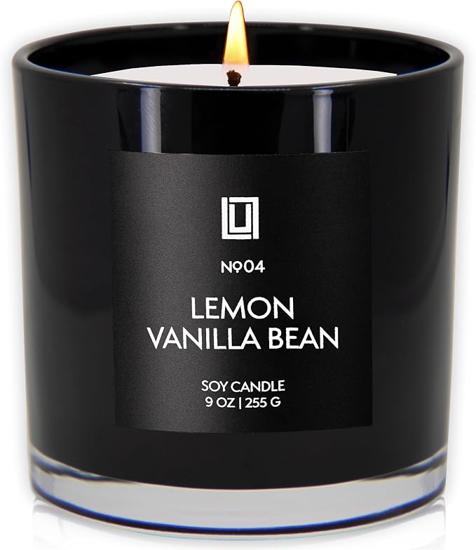 Lulu Candles | Lemon & Vanilla Bean | Luxury Scented Soy Jar Candle | Hand - Image 2