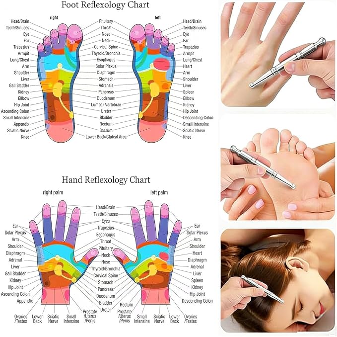 Stainless Steel Gua Sha Tool, Face Roller, Manual Massage Pen, Jade Roller - Image 4
