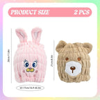 2 PCS Microfiber Hair Towel Wrap - Image 3