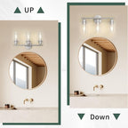 Espird Bathroom Vanity Light Fixtures Brushed Nickel, 3 Lights Bathroom Over - Image 5