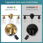 Unicozin Modern Bathroom Light Fixtures, 3 Light Vanity Lights, Living Room - Image 7