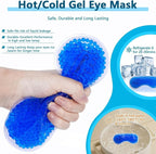 Sleep mask w/Cooling Gel Eye Mask, Reusable Ice Silk Blackout Eye Cover - Image 6