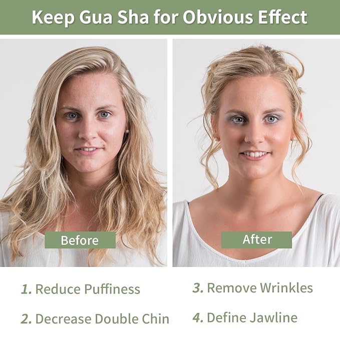 Gua Sha Facial Tools, Natural Jade Guasha Tool - Image 3