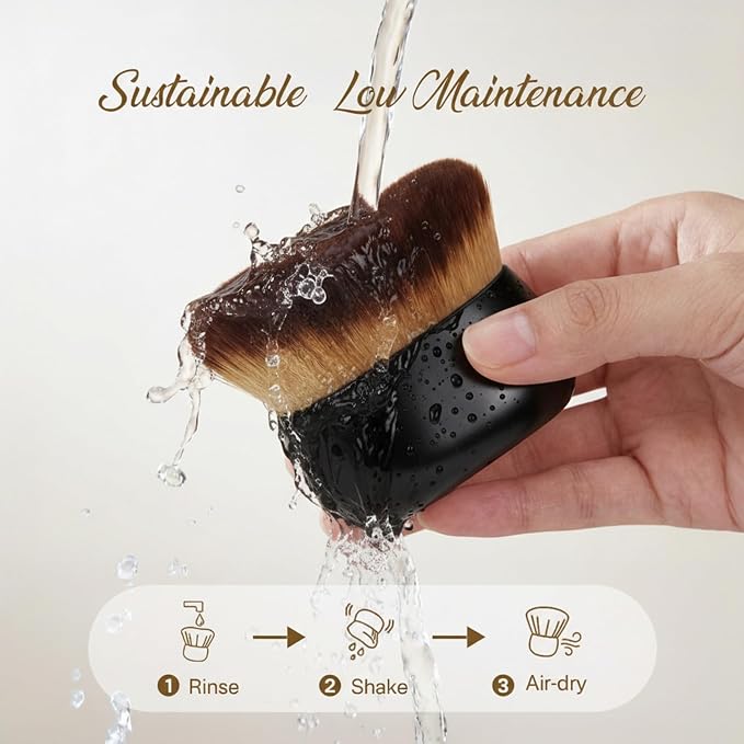 Streak-Free Kabuki Self Tanner Brush, Large Body Makeup Brush, Soft Dense Body - Image 6