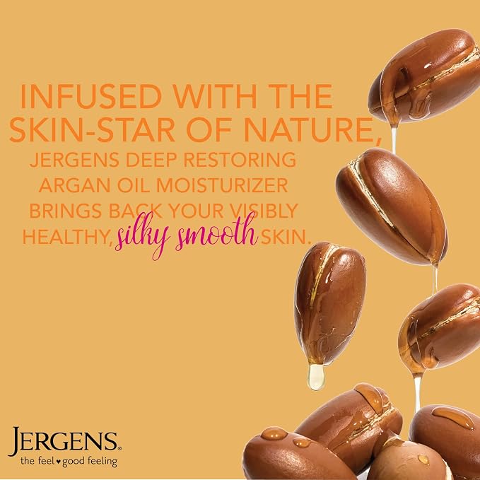 Jergens Deep Restoring Argan Oil Moisturizer, Soothing Body and Hand-Lotion - Image 6