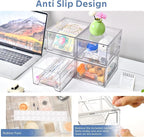 Plastic Drawers Storage, 8 Pack Clear Stackable Storage Drawers, Acrylic - Image 4