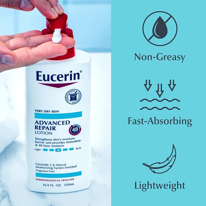 Eucerin Advanced Repair Unscented Body Lotion - Image 2