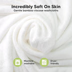 6-Pack Baby Washcloths – Soft Absorbent Viscose from Bamboo Washcloths - Image 2