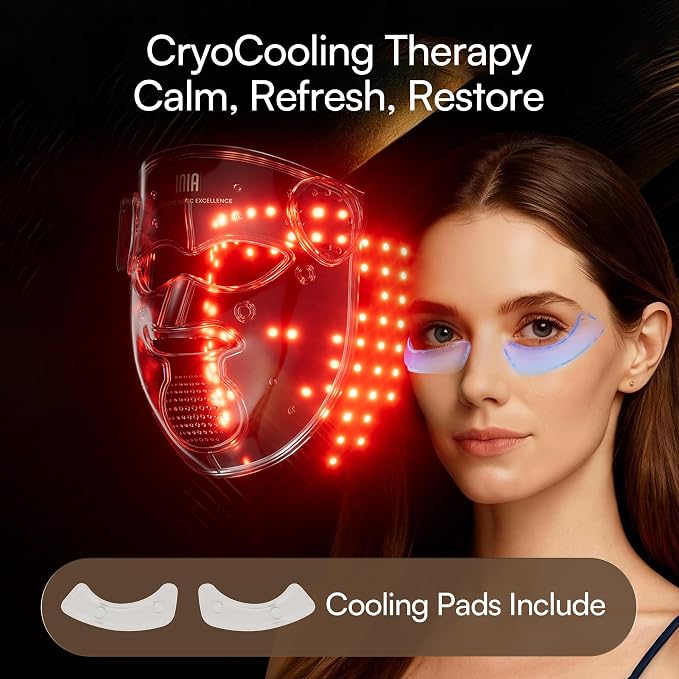 INIA Glow 4D Wireless Red Light Therapy Mask - Image 8