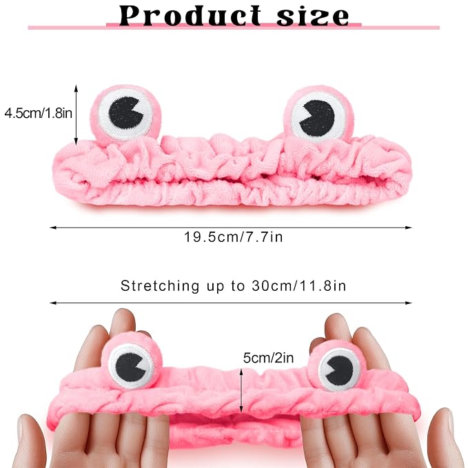 Jowmoy Rose Red Frog Eye Elastic Headband - Image 2