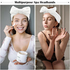 Ondder Spa Headband for Washing Face 8 Pack White Skincare Headbands for Women - Image 4