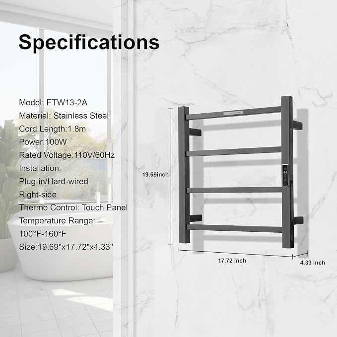 Electric Heated Towel Warmer - Image 2