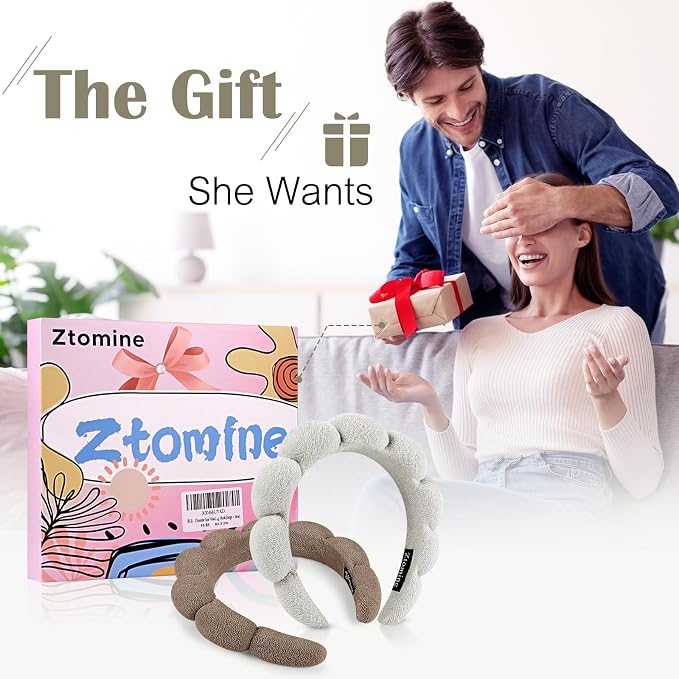 Ztomine Face Wash Headbands, Dark Khaki + Cement Ash - Image 7