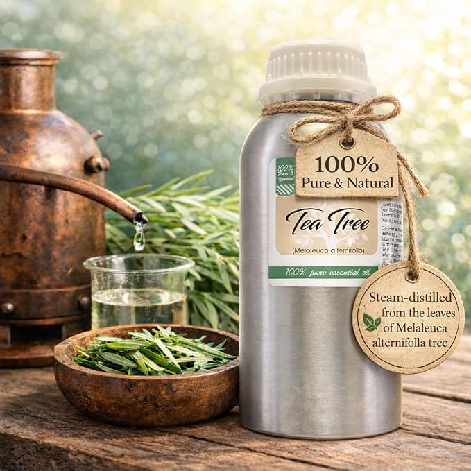 GreenHealth - 16 fl oz Tea Tree Essential Oil, Aluminum Bottle - Image 4
