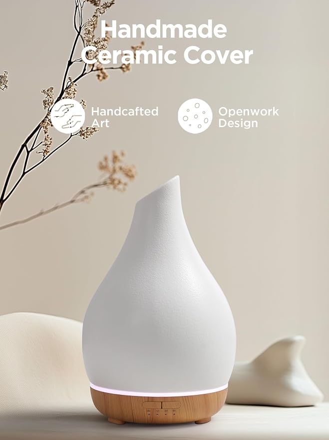 InnoGear Essential Oil Diffuser, 300ml Ceramic Diffuser - Image 6