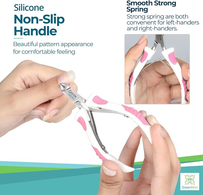 Cuticle Trimmer with Non-Slip Grip Handle Professional Stainless Steel Cuticle - Image 6