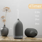 Aromatherapy Essential Oil Diffuser, 9 Colors Mood Light, 4 Timer Stone - Image 4
